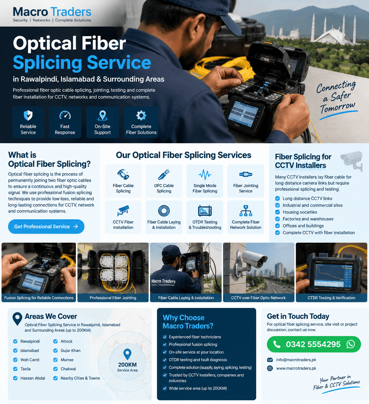 Optical Fiber Splicing Service Macro Traders